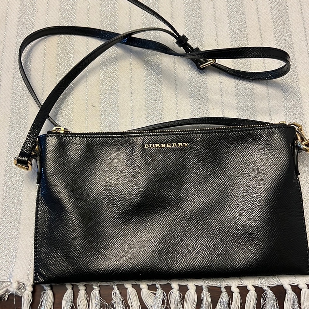 Burberry shiny leather crossbody.